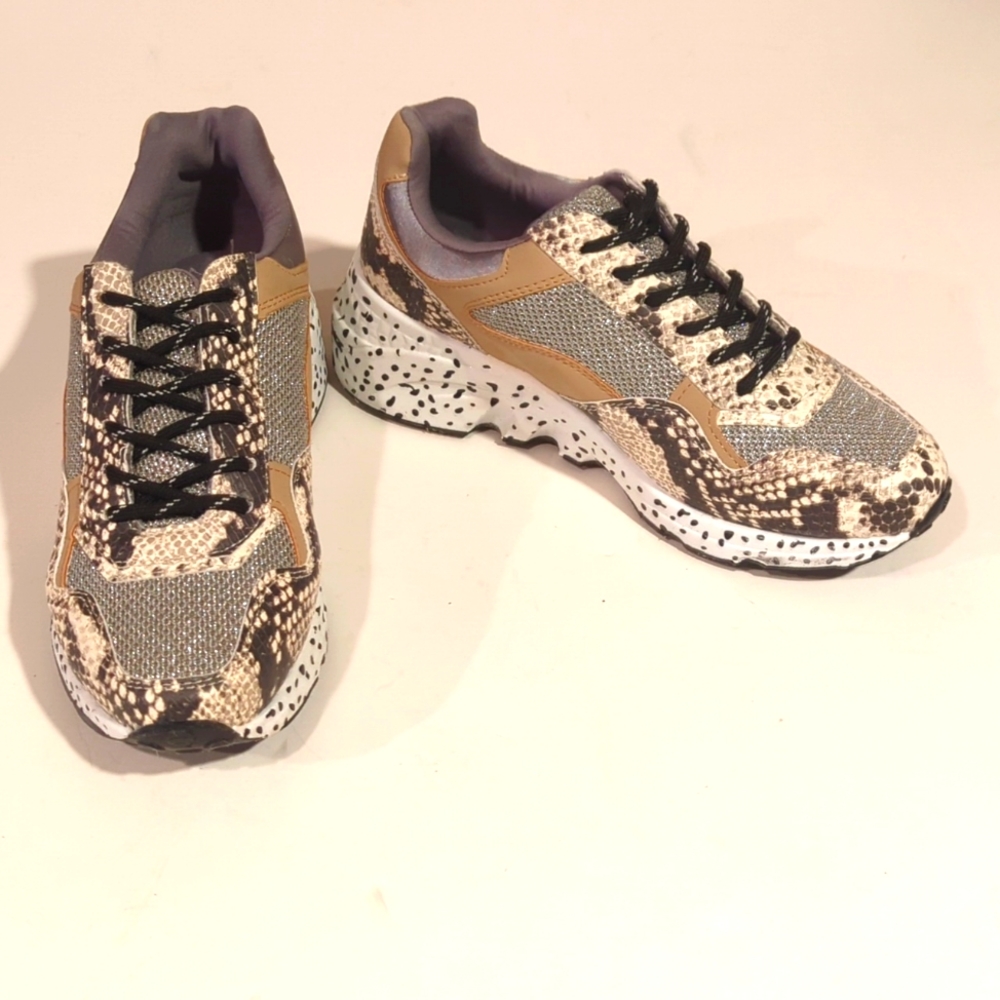 Steve Madden Bena Python Wedge Sneaker Size 6.5 - image 1